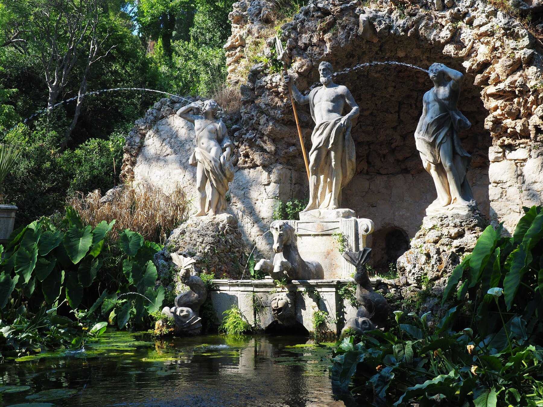 La fontaine de Neptune dans l’arboretum de Trsteno