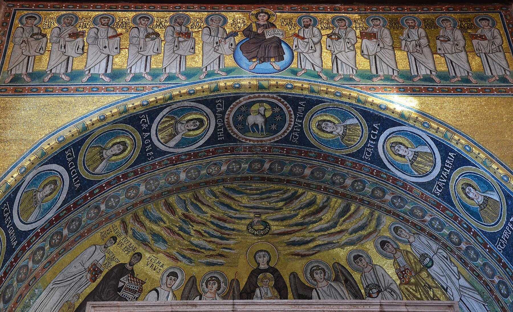 Mosaïques à fond d'or de l'abside de la basilique euphrasienne de Poreč
